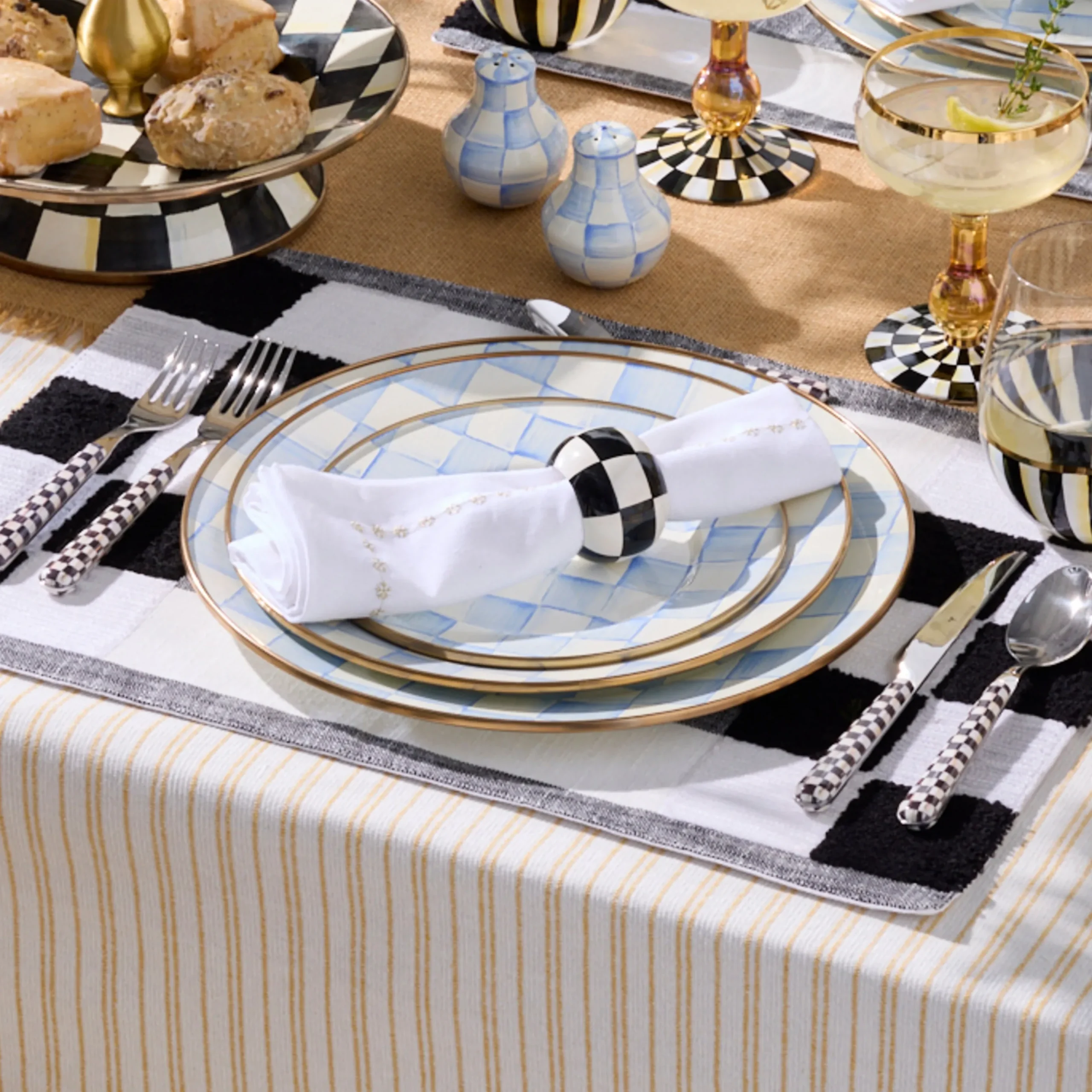 Sky Check Salad/Dessert Plate