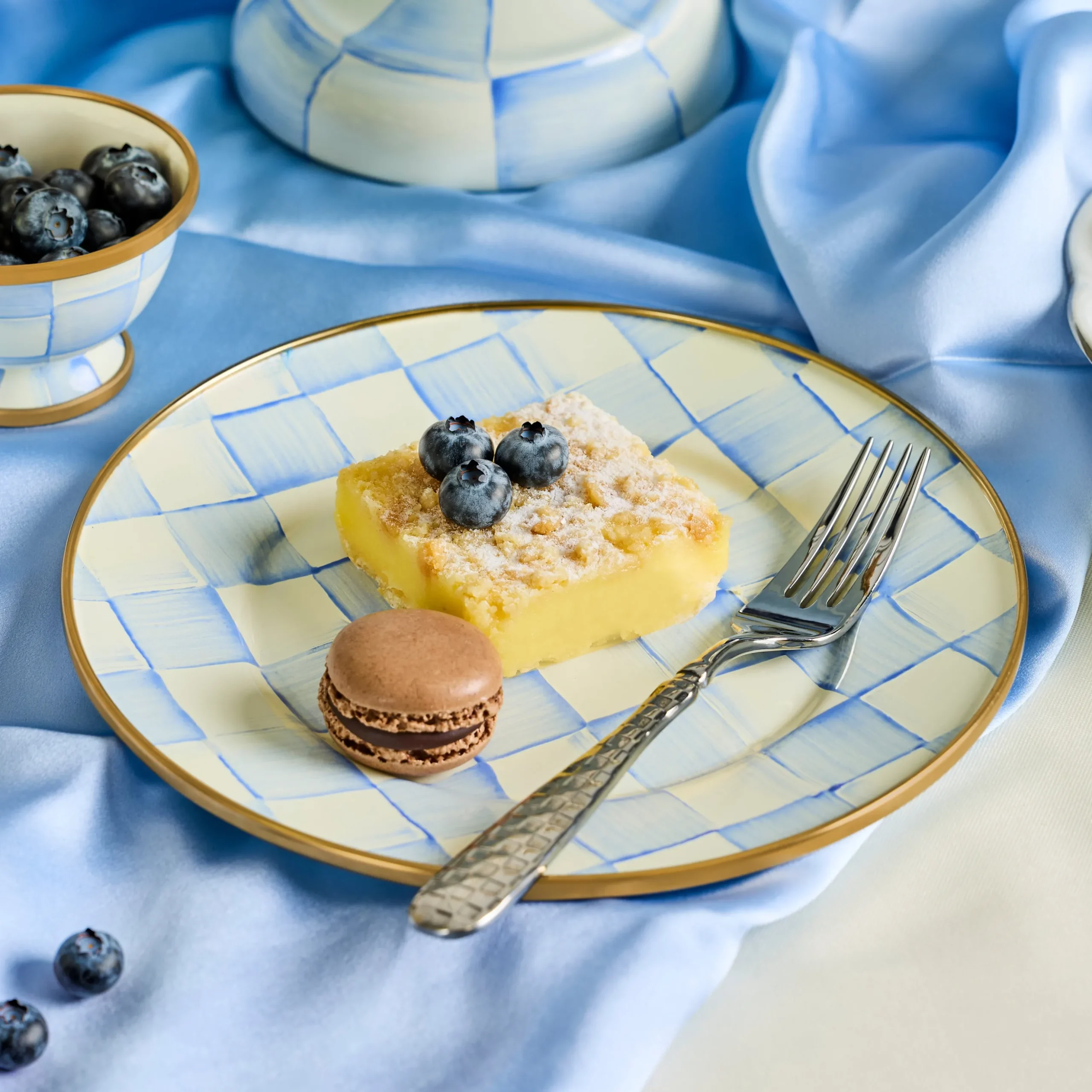 Sky Check Salad/Dessert Plate