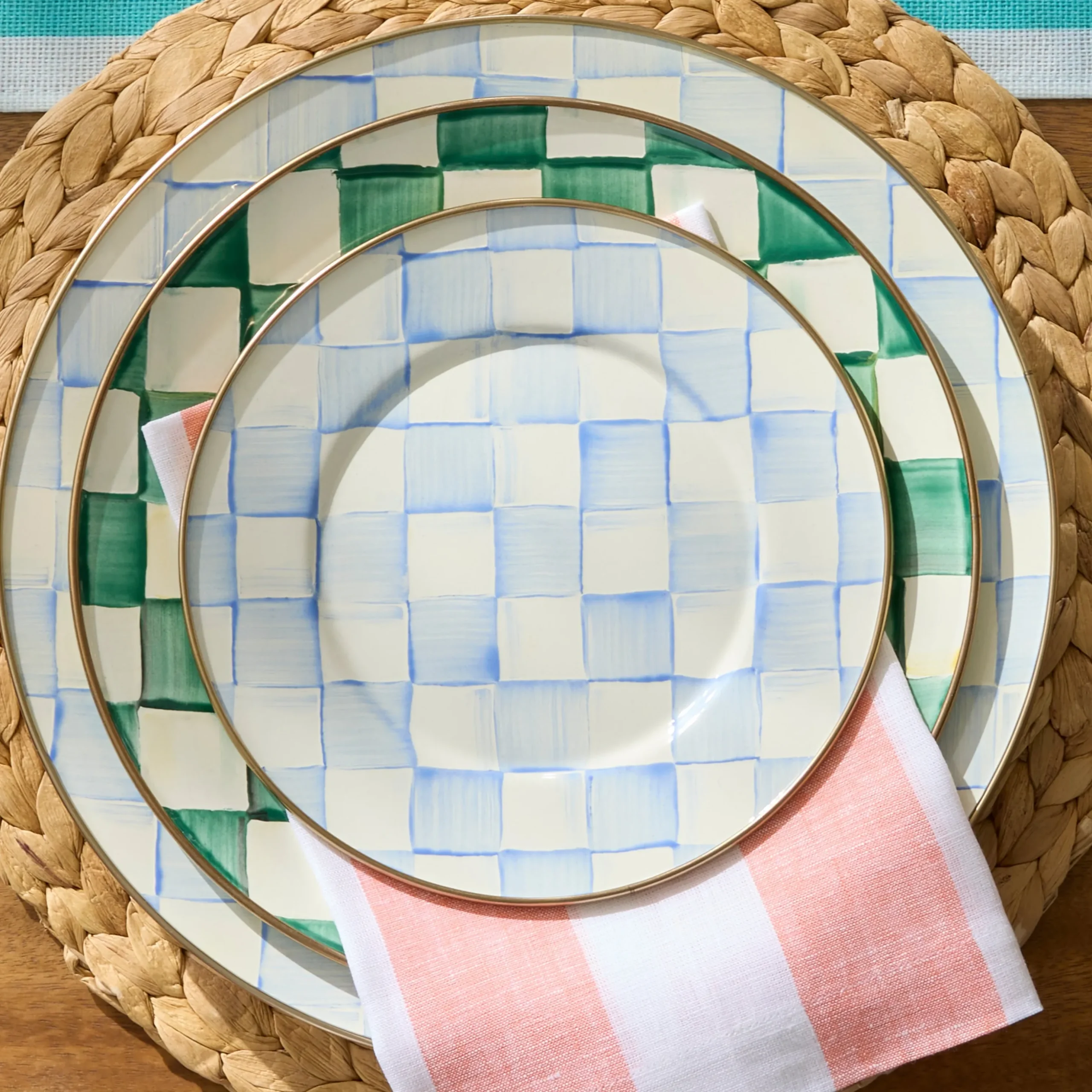 Sky Check Salad/Dessert Plate