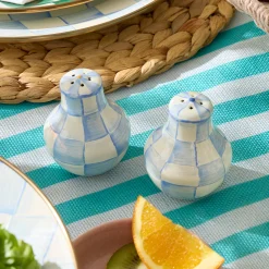 Sky Check Salt & Pepper Shakers