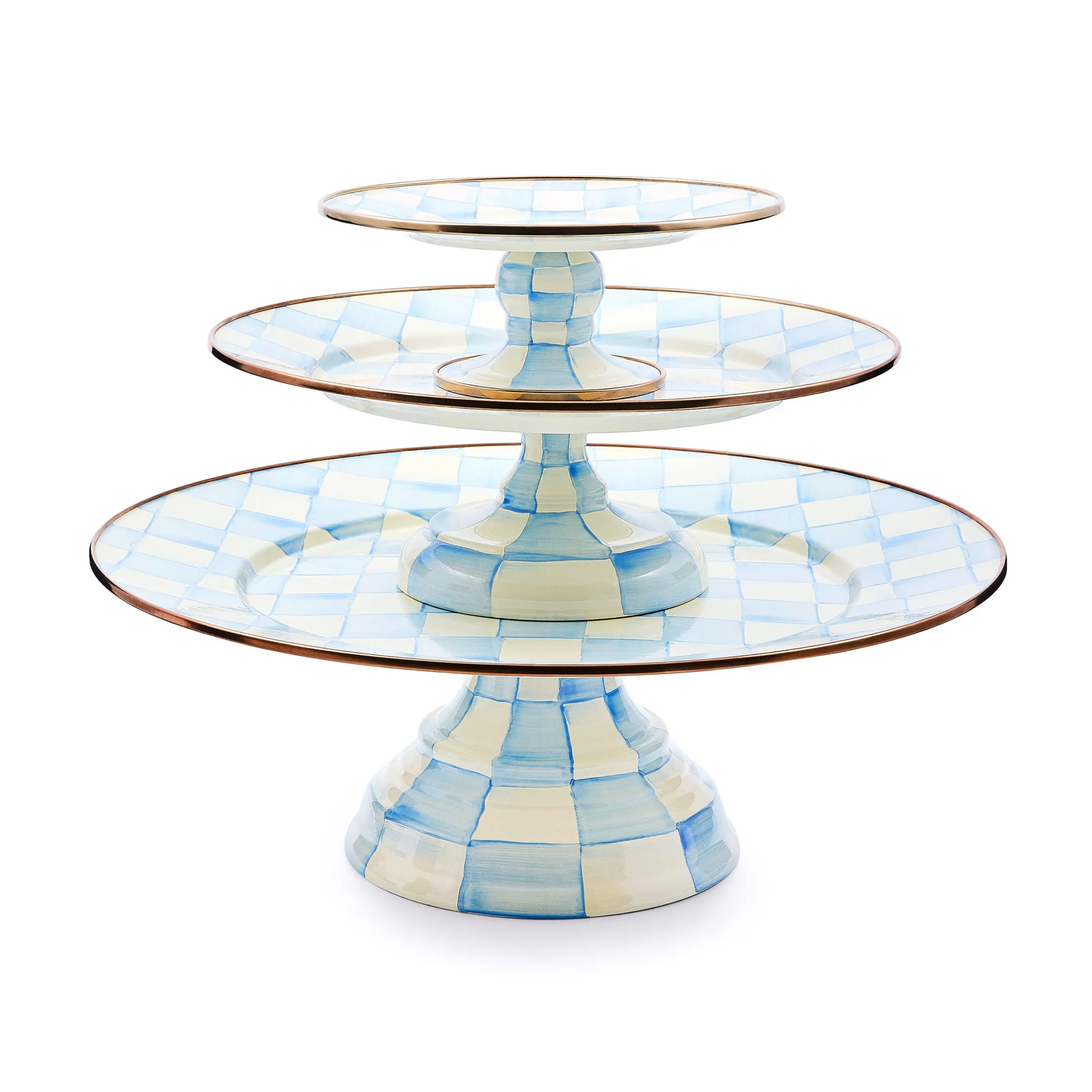 Sky Check Small Pedestal Platter