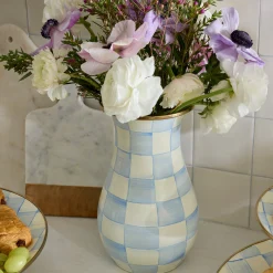 Sky Check Tall Vase