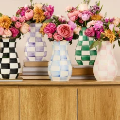 Sky Check Tall Vase