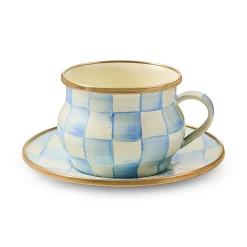 Sky Check Teacup