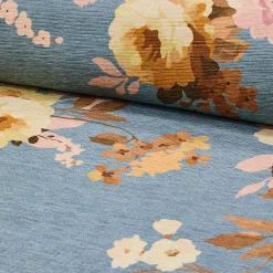 Slate Wild Rose 8' x 10' Washable Rug