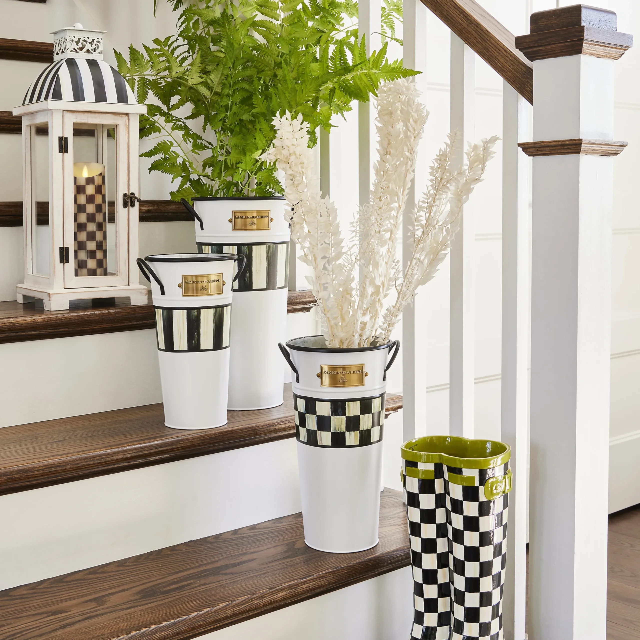 Spectator Galvanized Flower Buckets, Set of 3