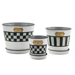 Spectator Pots & Saucers, Set of 3
