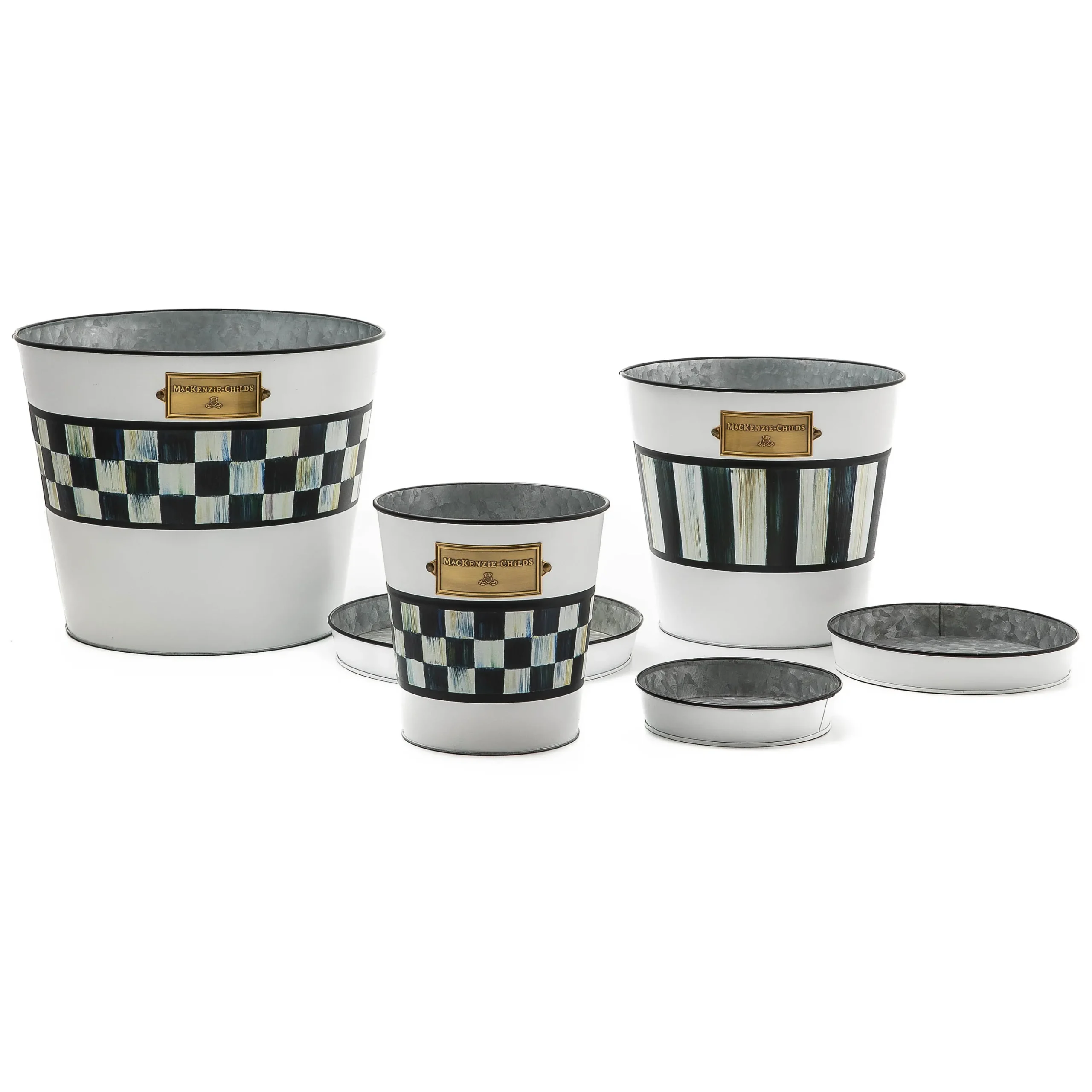 Spectator Pots & Saucers, Set of 3