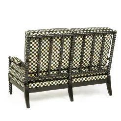 Spindle Check Outdoor Loveseat