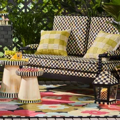 Spindle Check Outdoor Loveseat