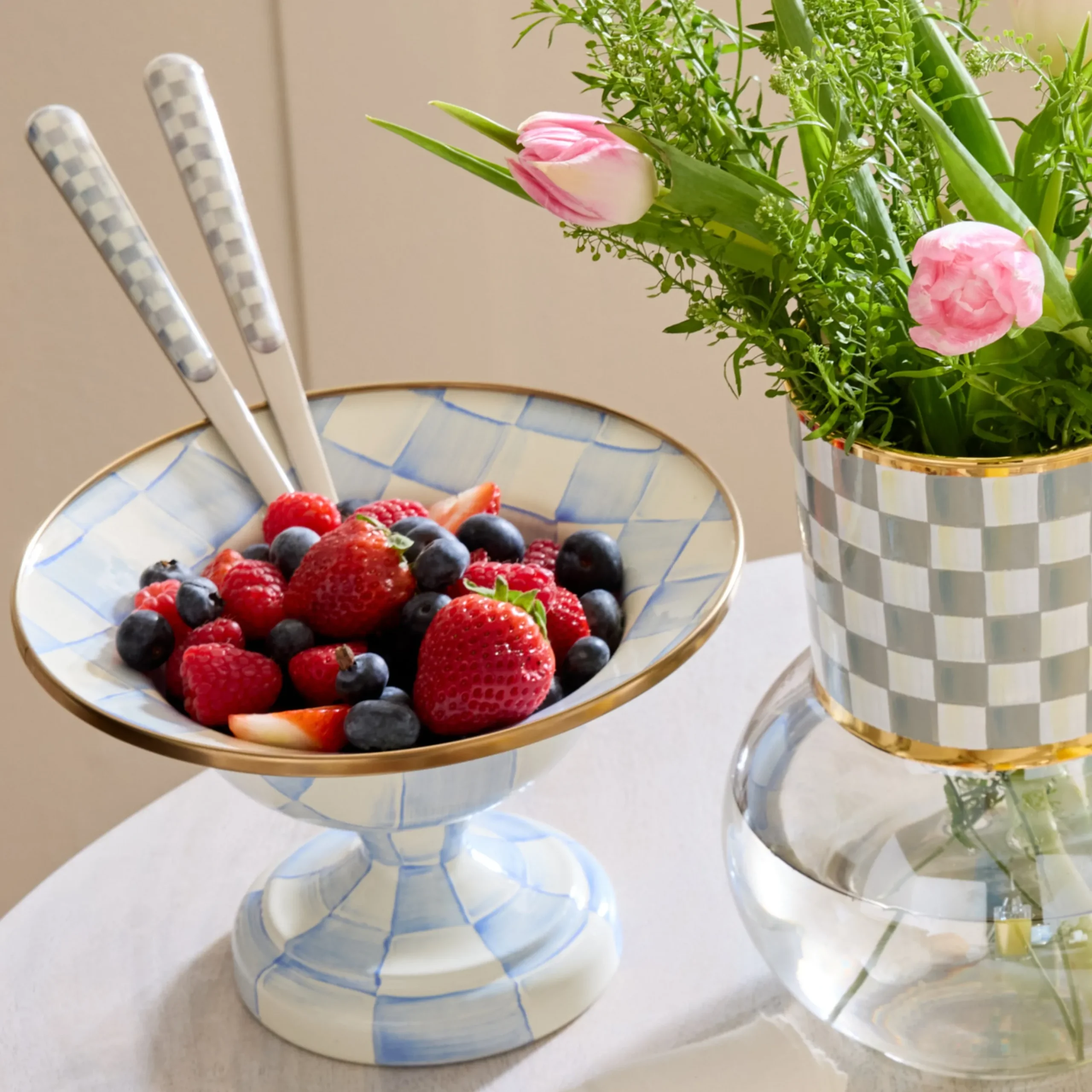 Sterling Check Bistro Salad Serving Set
