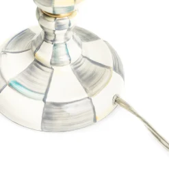 Sterling Check Candlestick Lamp