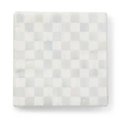 Sterling Check Cocktail Paper Napkins