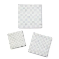 Sterling Check Cocktail Paper Napkins
