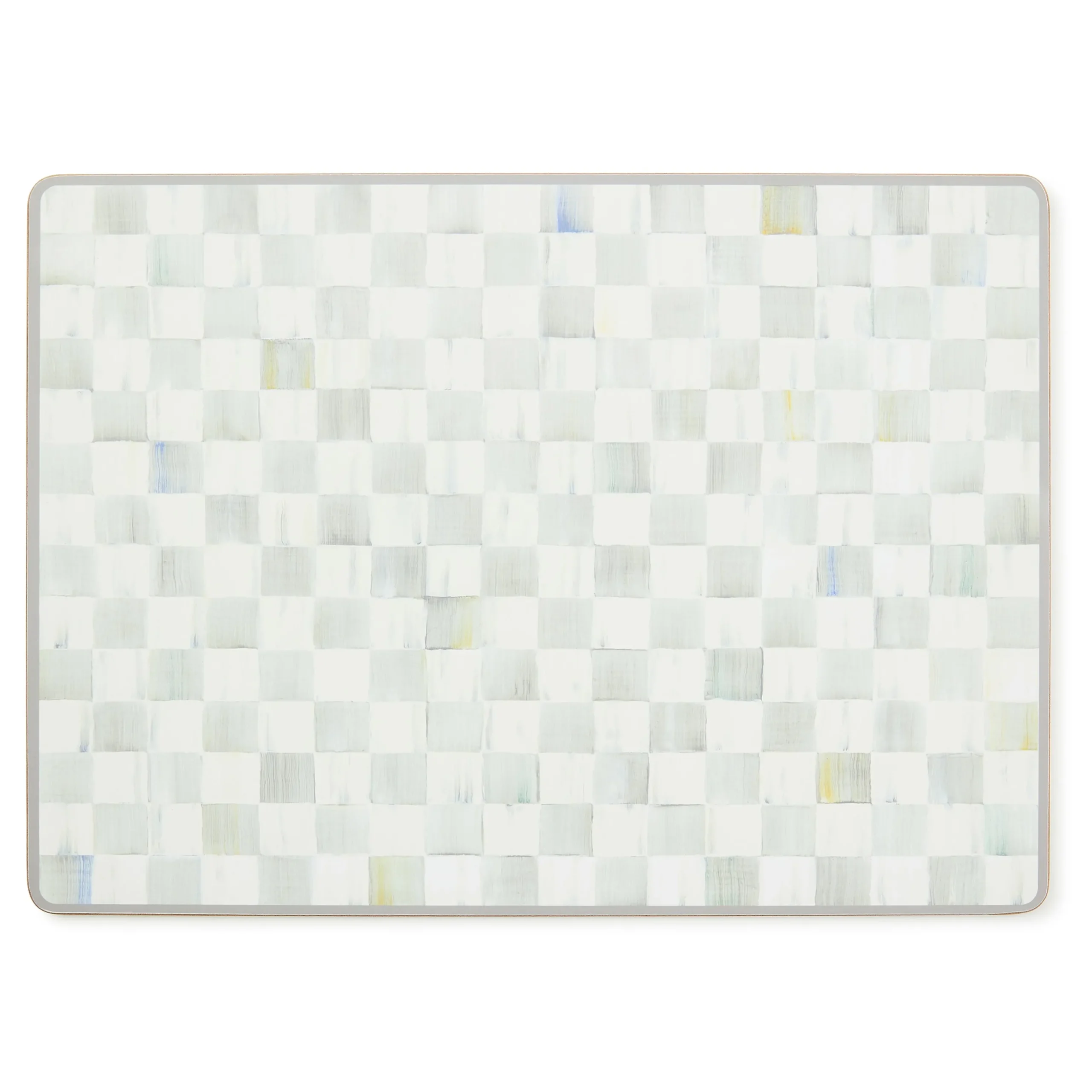 Sterling Check Cork Back Placemats, Set of 4