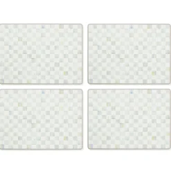 Sterling Check Cork Back Placemats, Set of 4