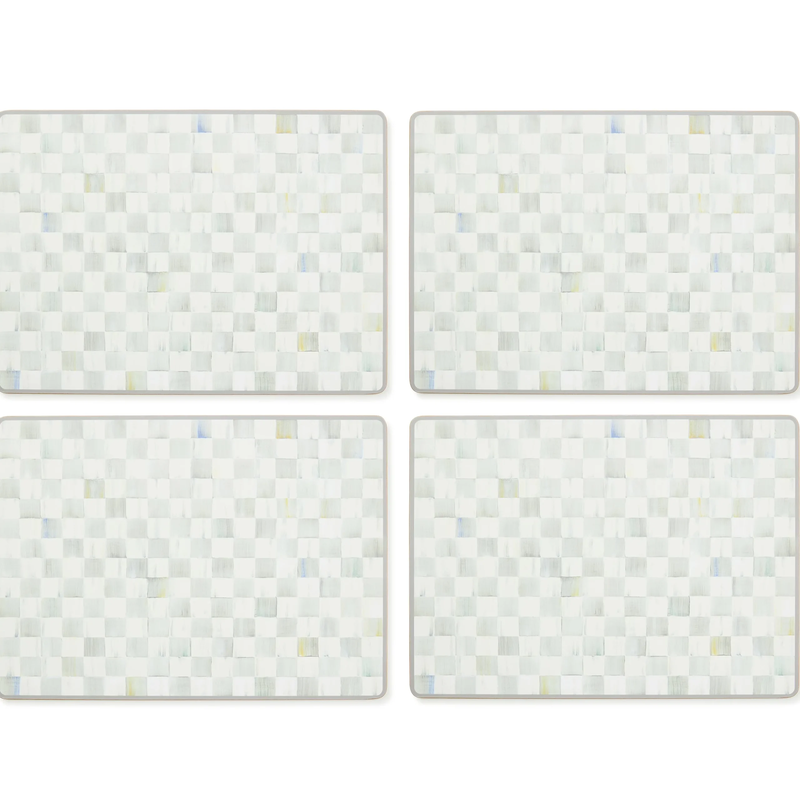 Sterling Check Cork Back Placemats, Set of 4