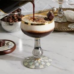 Sterling Check Coupe Glass