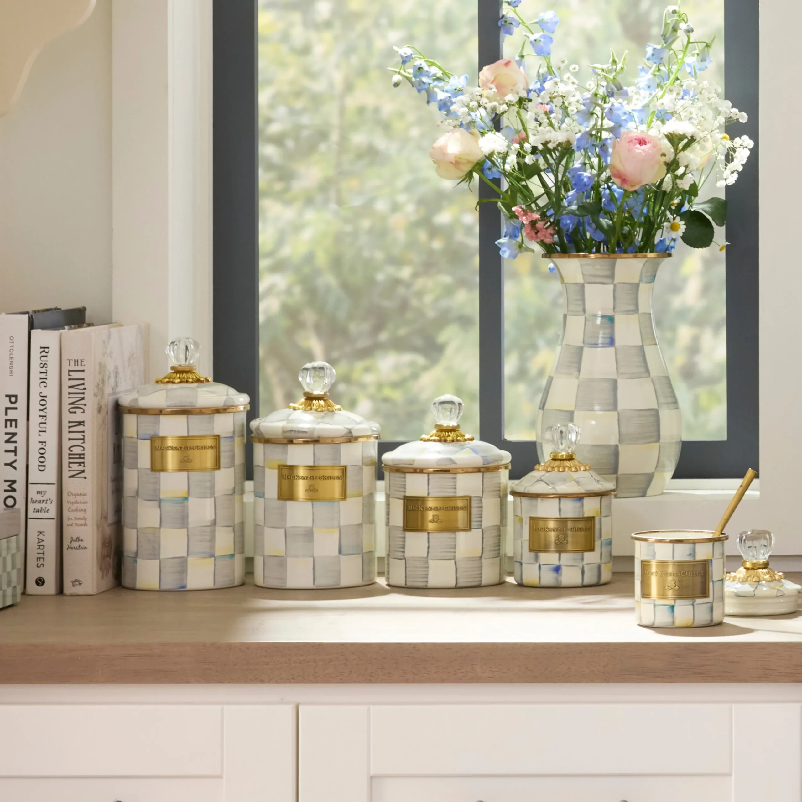 Sterling Check Demi Canister