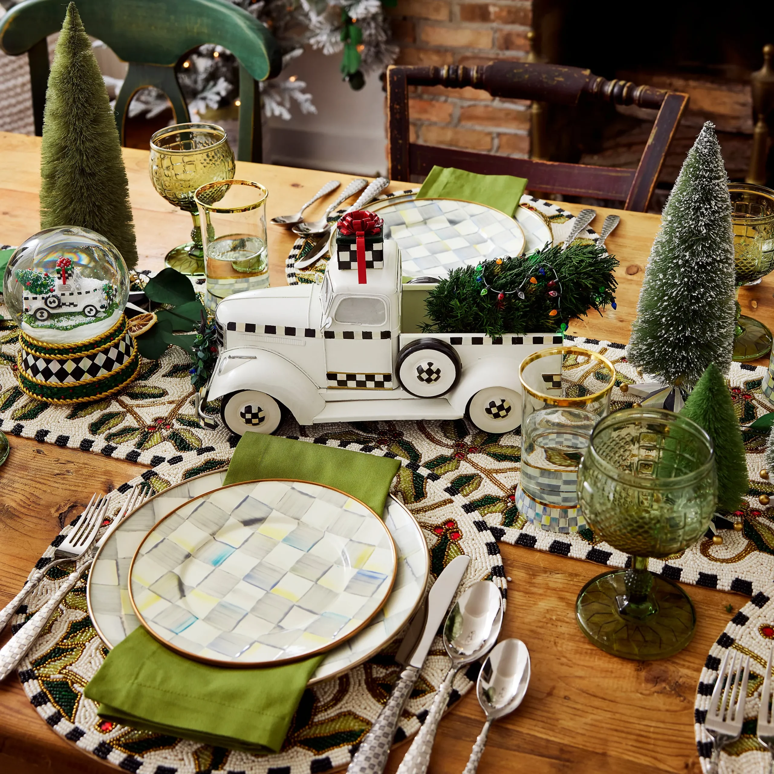 Sterling Check Dinner Plate