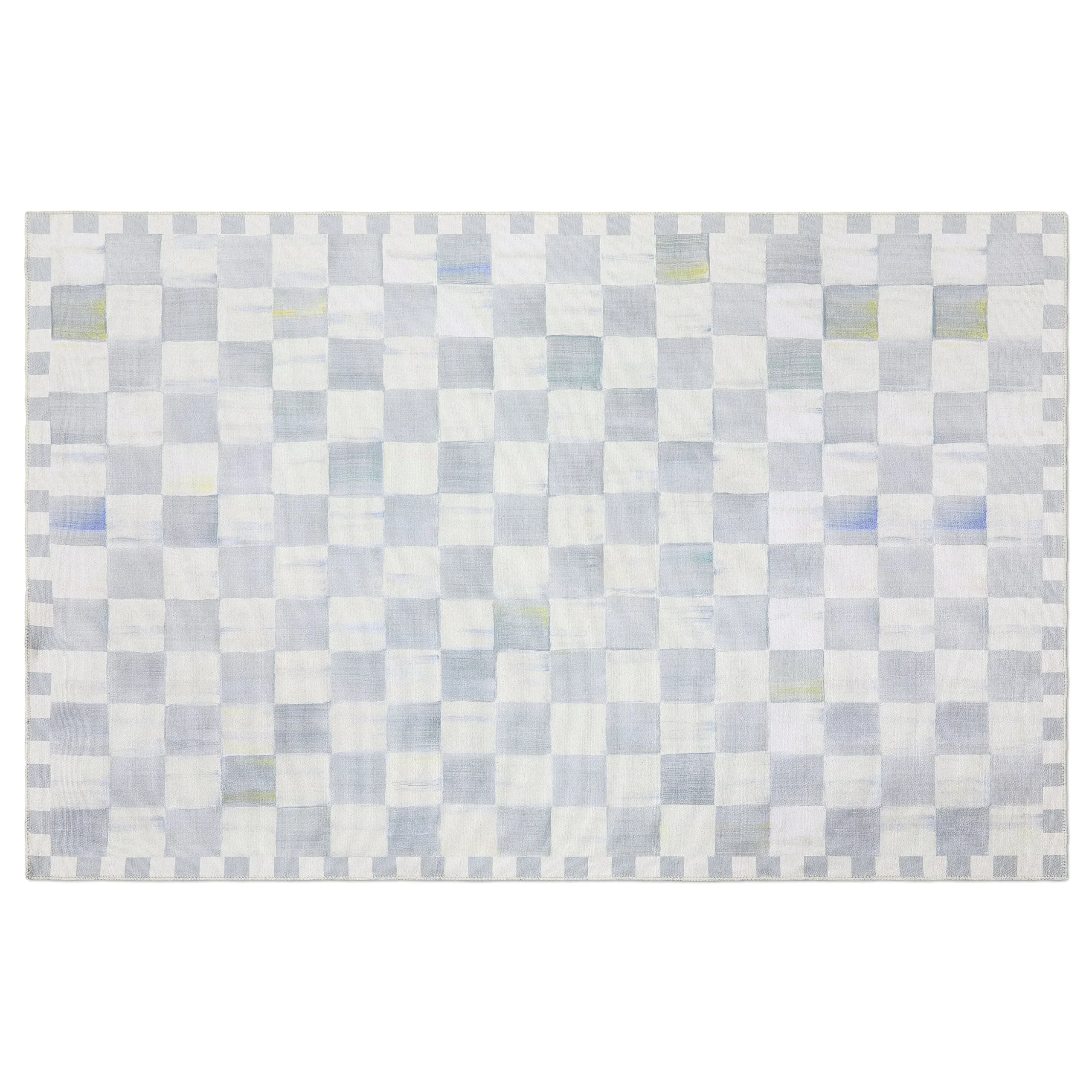 Sterling Checkered 3' x 5' Washable Rug