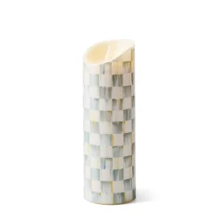 Sterling Check Flicker 9" Pillar Candle