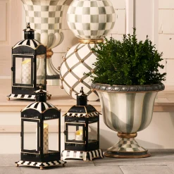 Sterling Check Flicker 9" Pillar Candle