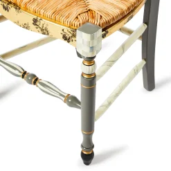 Sterling Check Flower Basket Side Chair