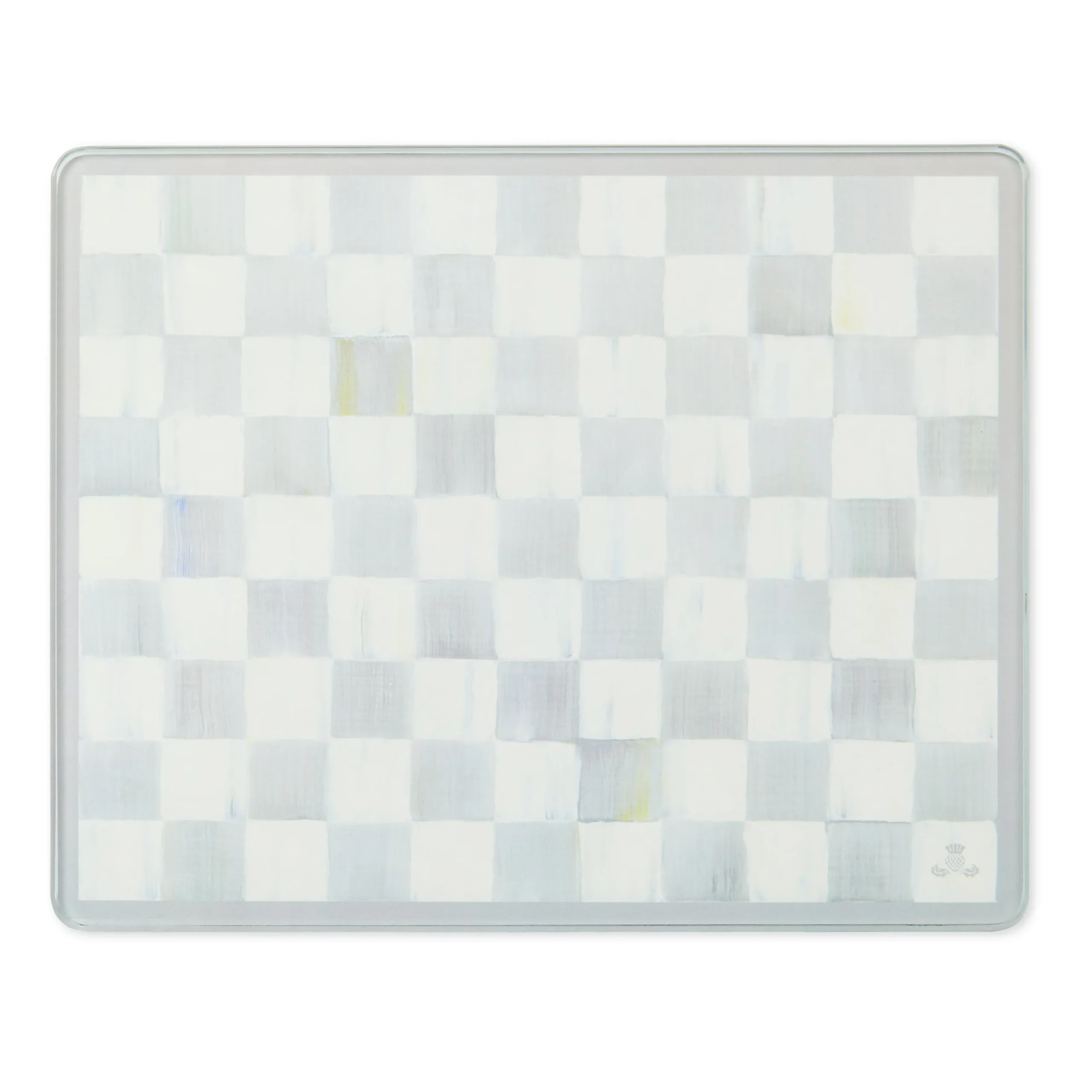 Sterling Check Glass Cutting Boards, Set of 2