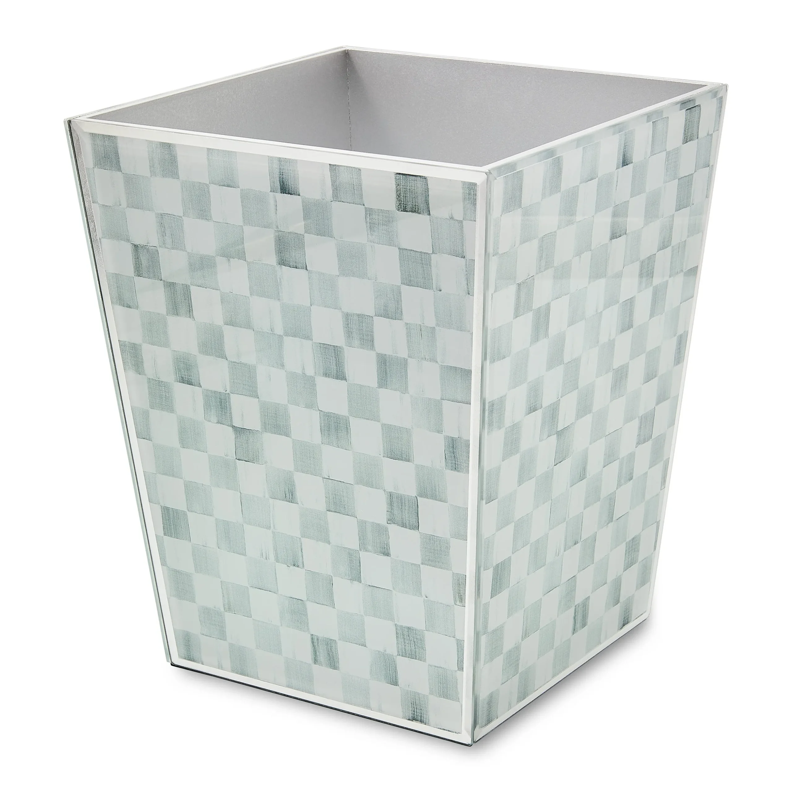 Sterling Check Glass Waste Bin