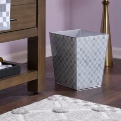Sterling Check Glass Waste Bin