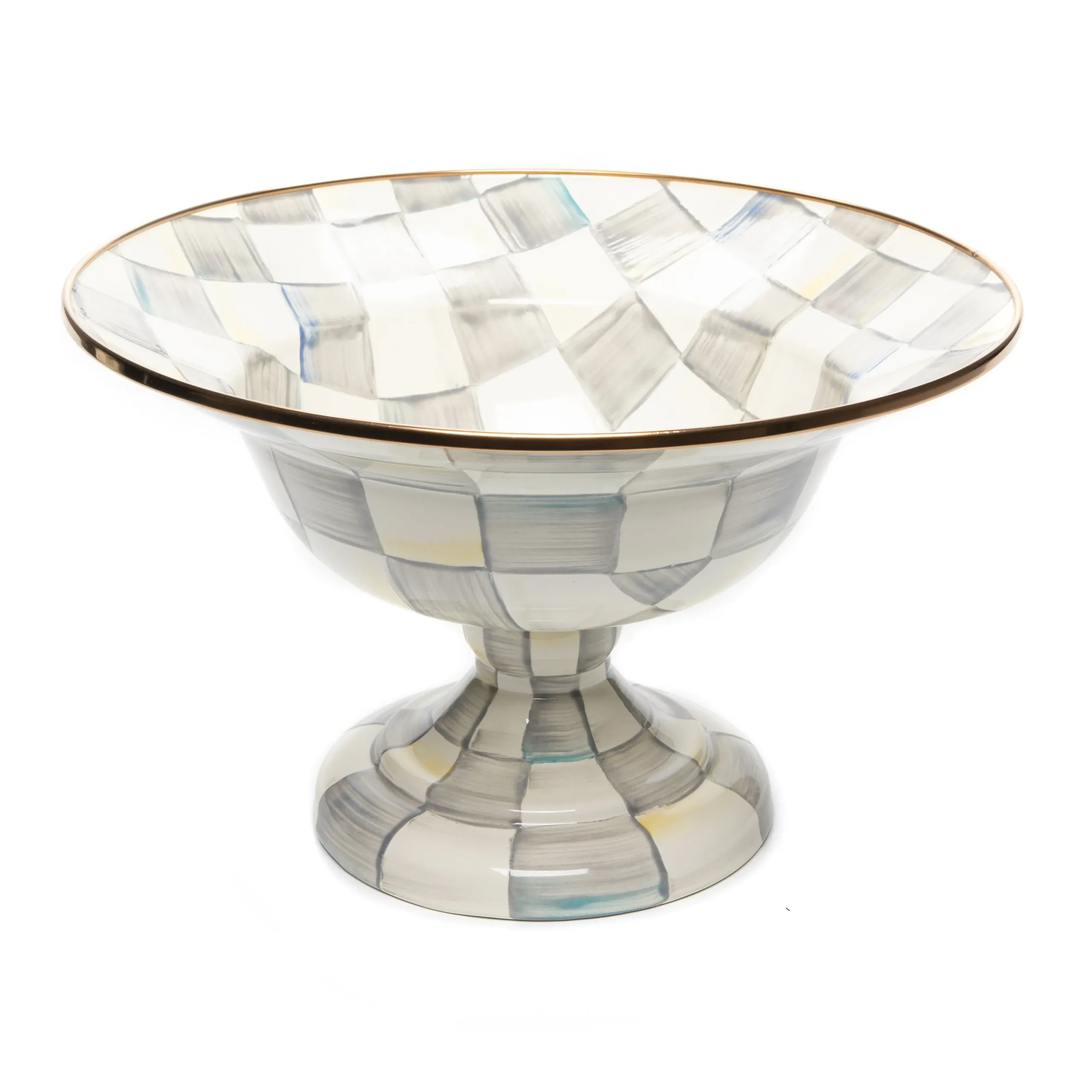 Sterling Check Large Compote