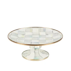 Sterling Check Mini Pedestal Platter