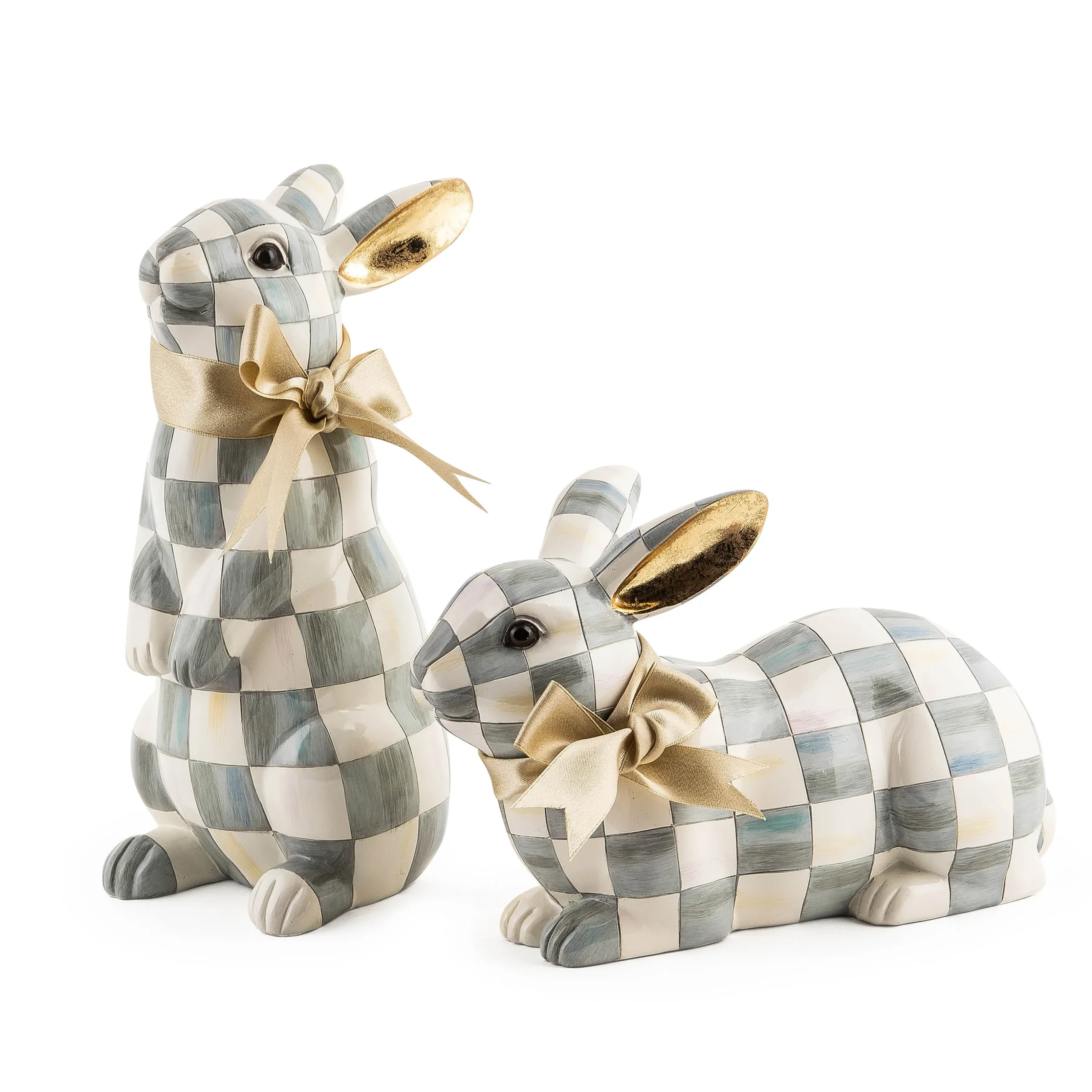 Sterling Check Resting Bunny