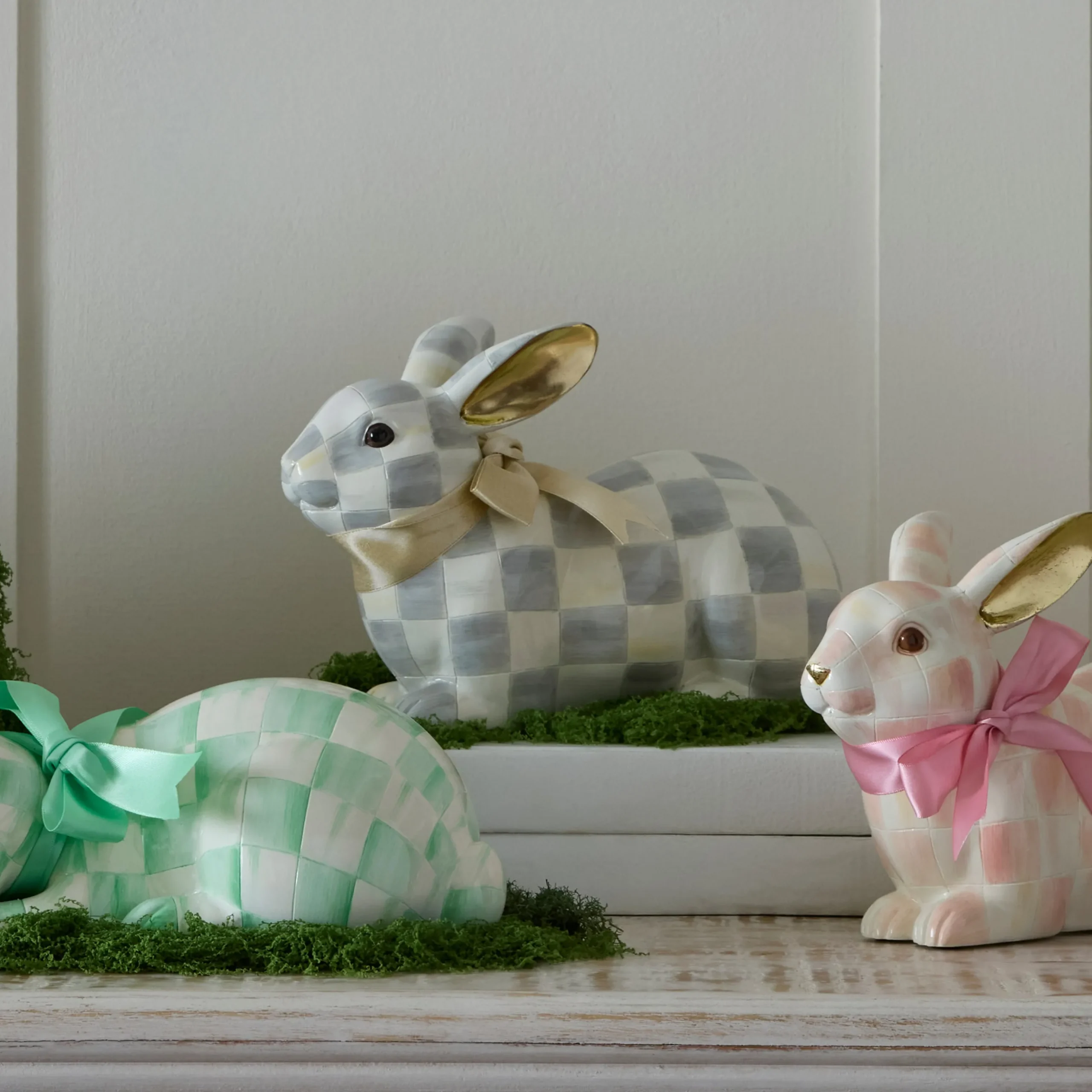 Sterling Check Resting Bunny