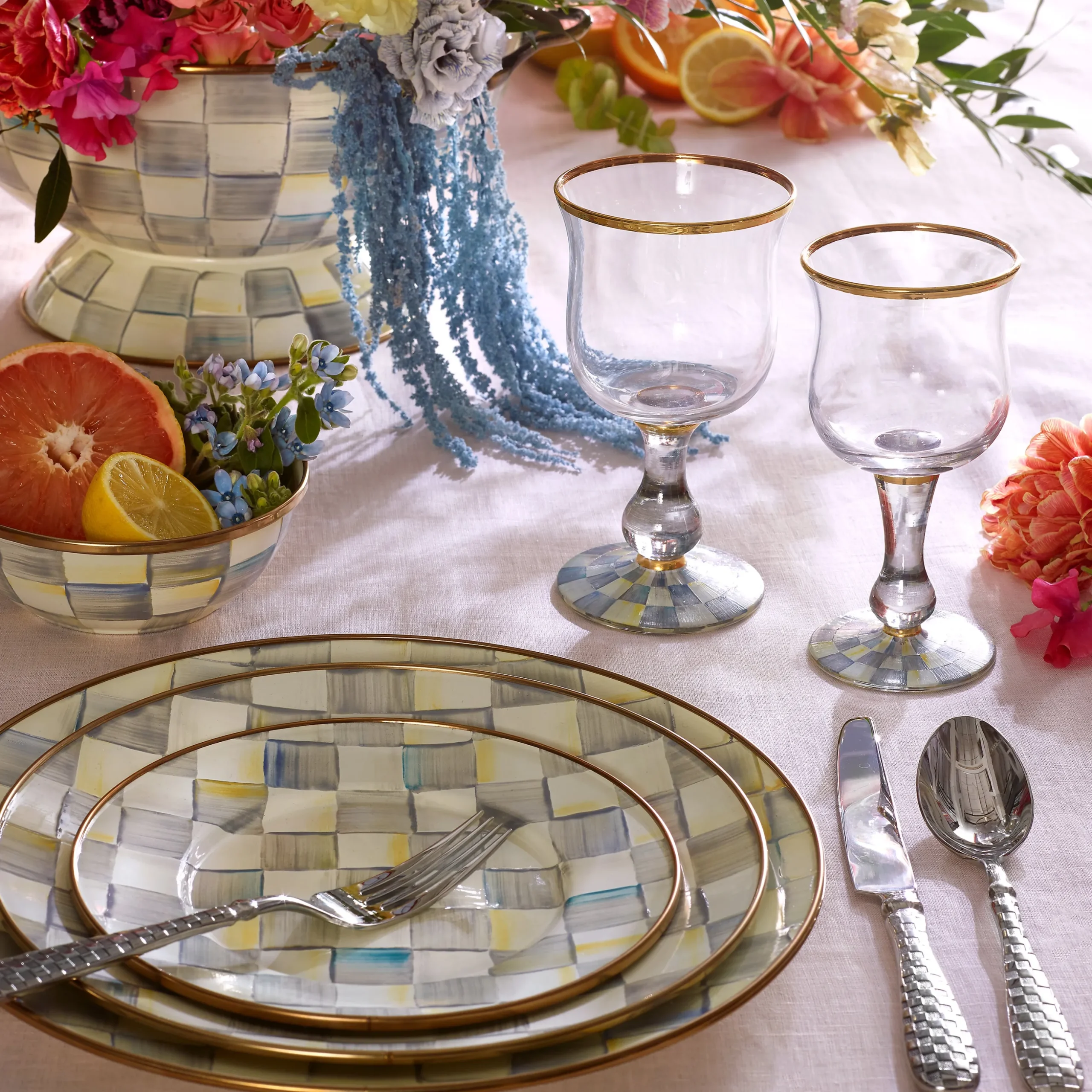Sterling Check Salad/Dessert Plate