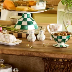 Sterling Check Salt & Pepper Shakers