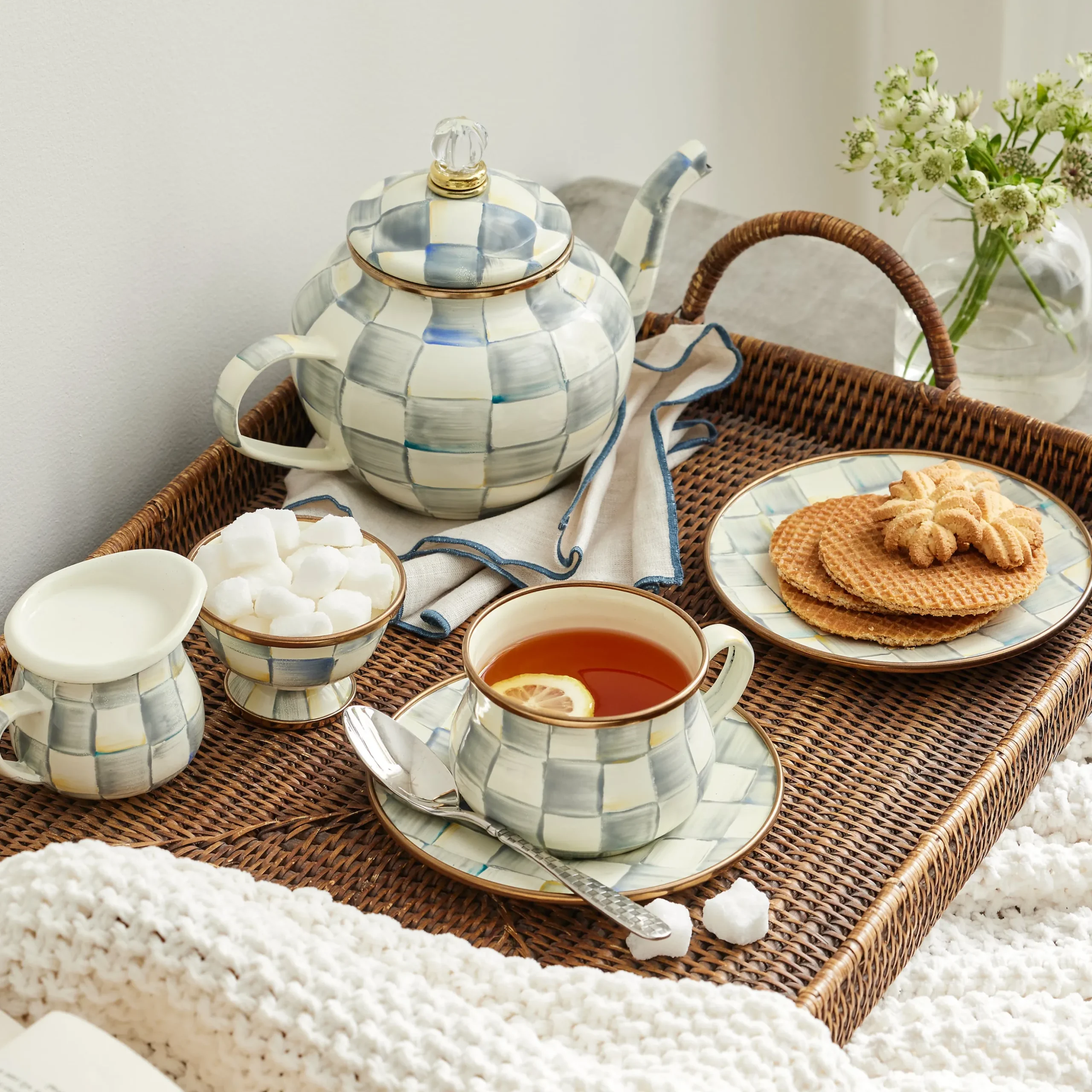 Sterling Check Saucer