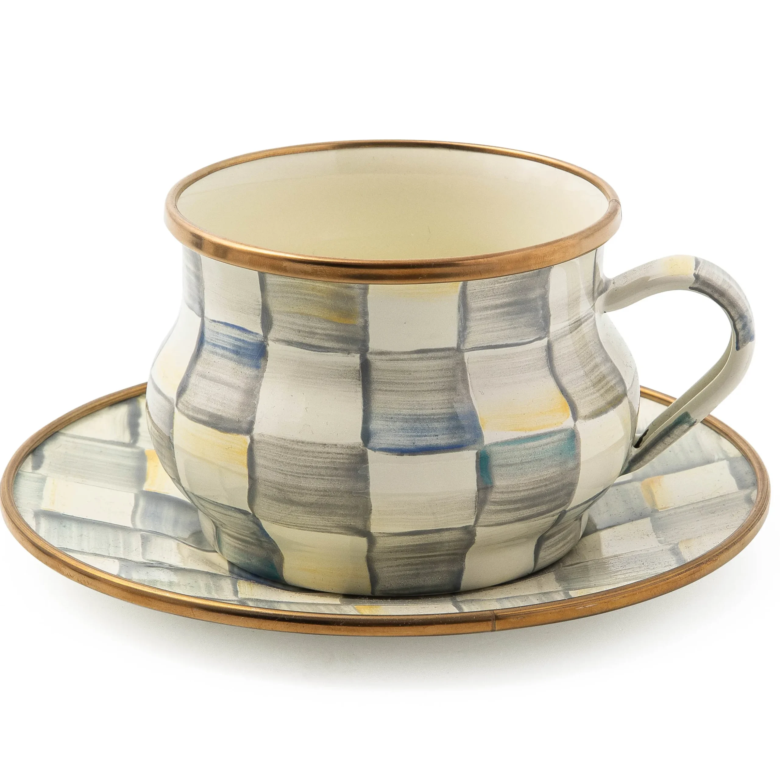 Sterling Check Saucer