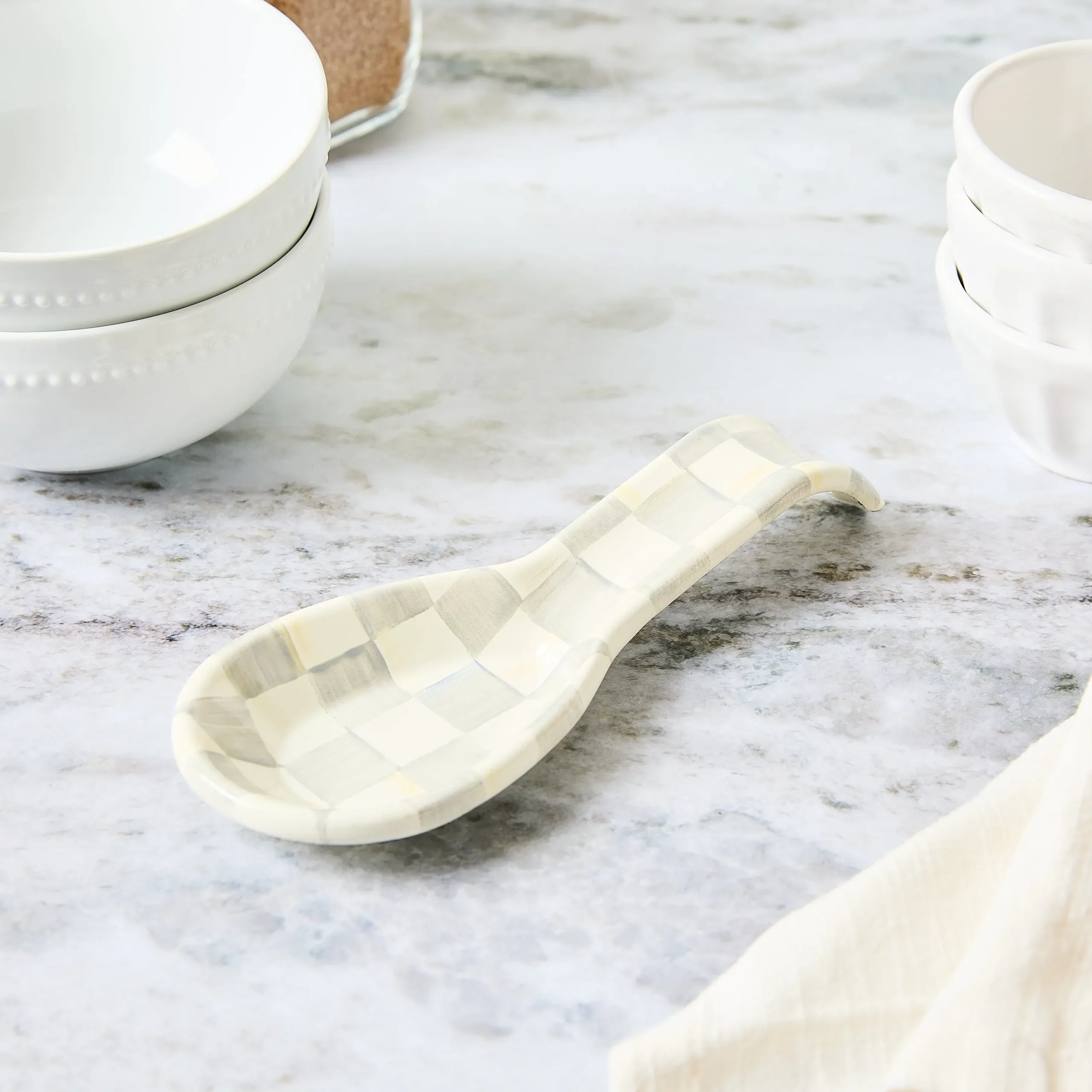 Sterling Check Spoon Rest