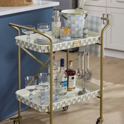 Sterling Check 2-Tier Kitchen Cart