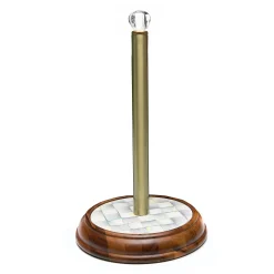 Sterling Check Wood Paper Towel Holder