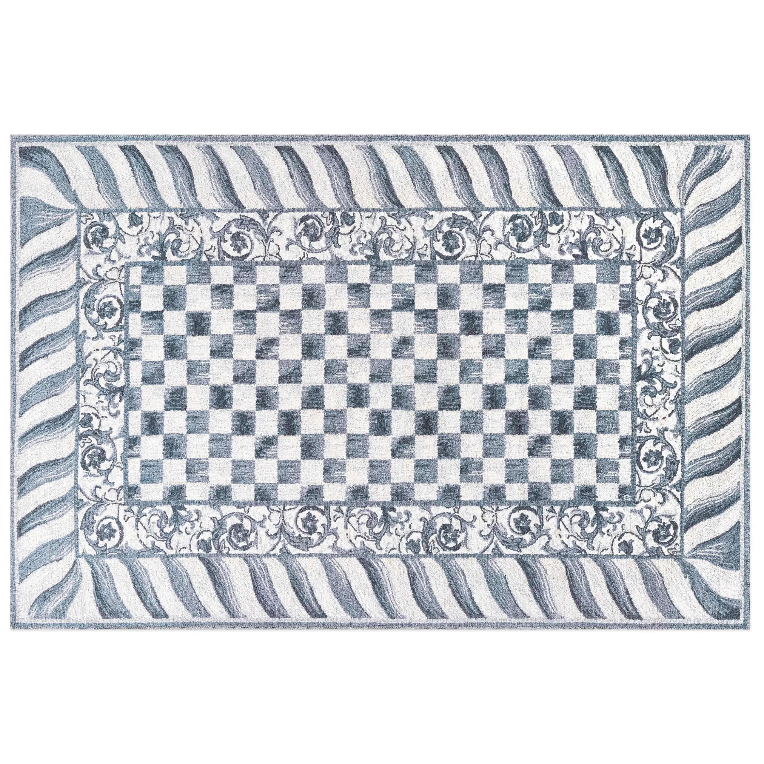 Sterling Check 5' x 7'6" Washable Rug