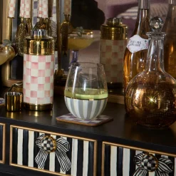 Sterling Stripe Stemless Wine Glass