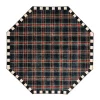 Stewart Tartan Black 6' Octagon Washable Rug