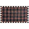 Stewart Tartan Black 3' x 5' Washable Rug