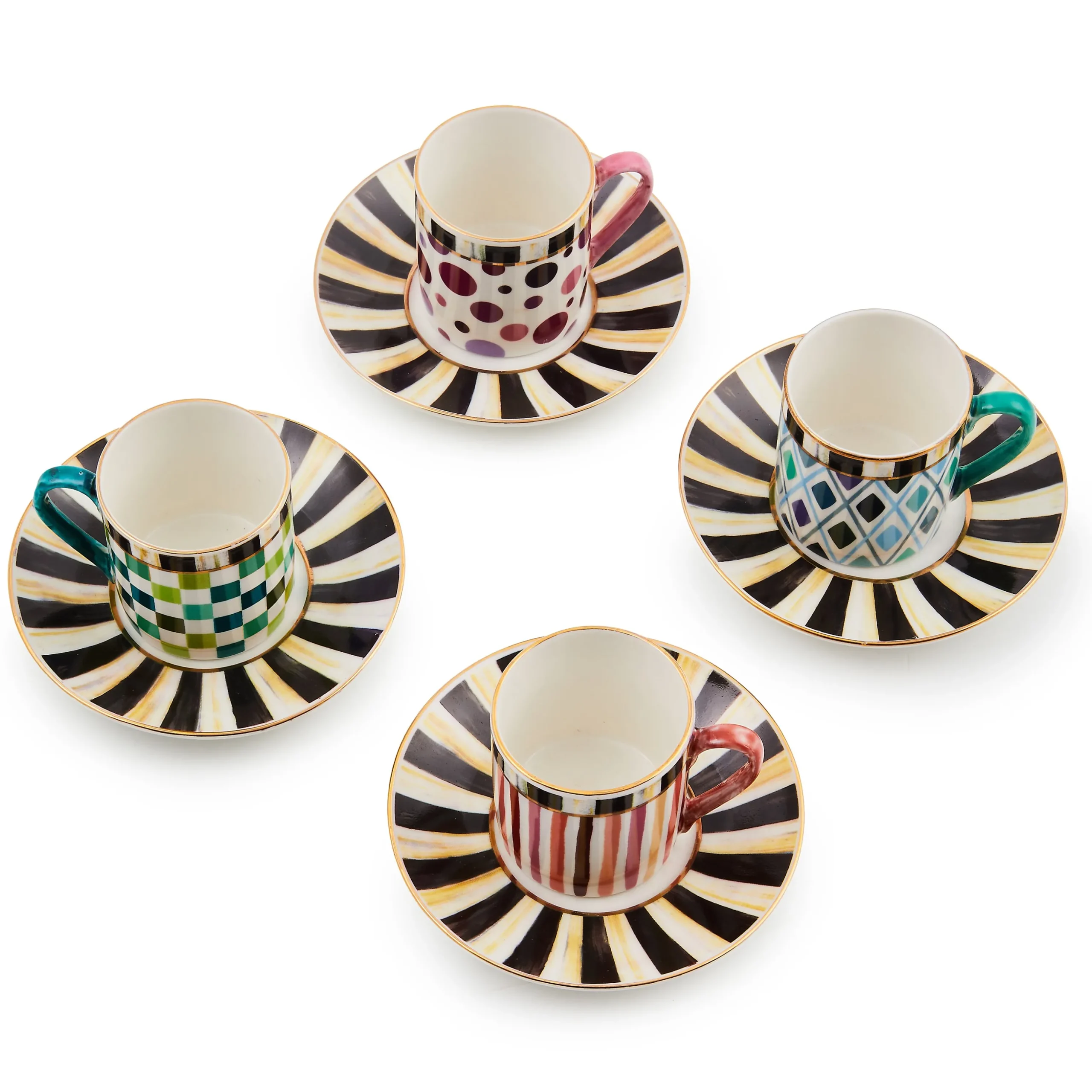 Sweetheart Espresso Cup & Saucer, Set of 4