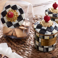 Sweets Jar with Courtly Check Enamel Lid
