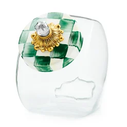 Sweets Jar with Emerald Check Lid
