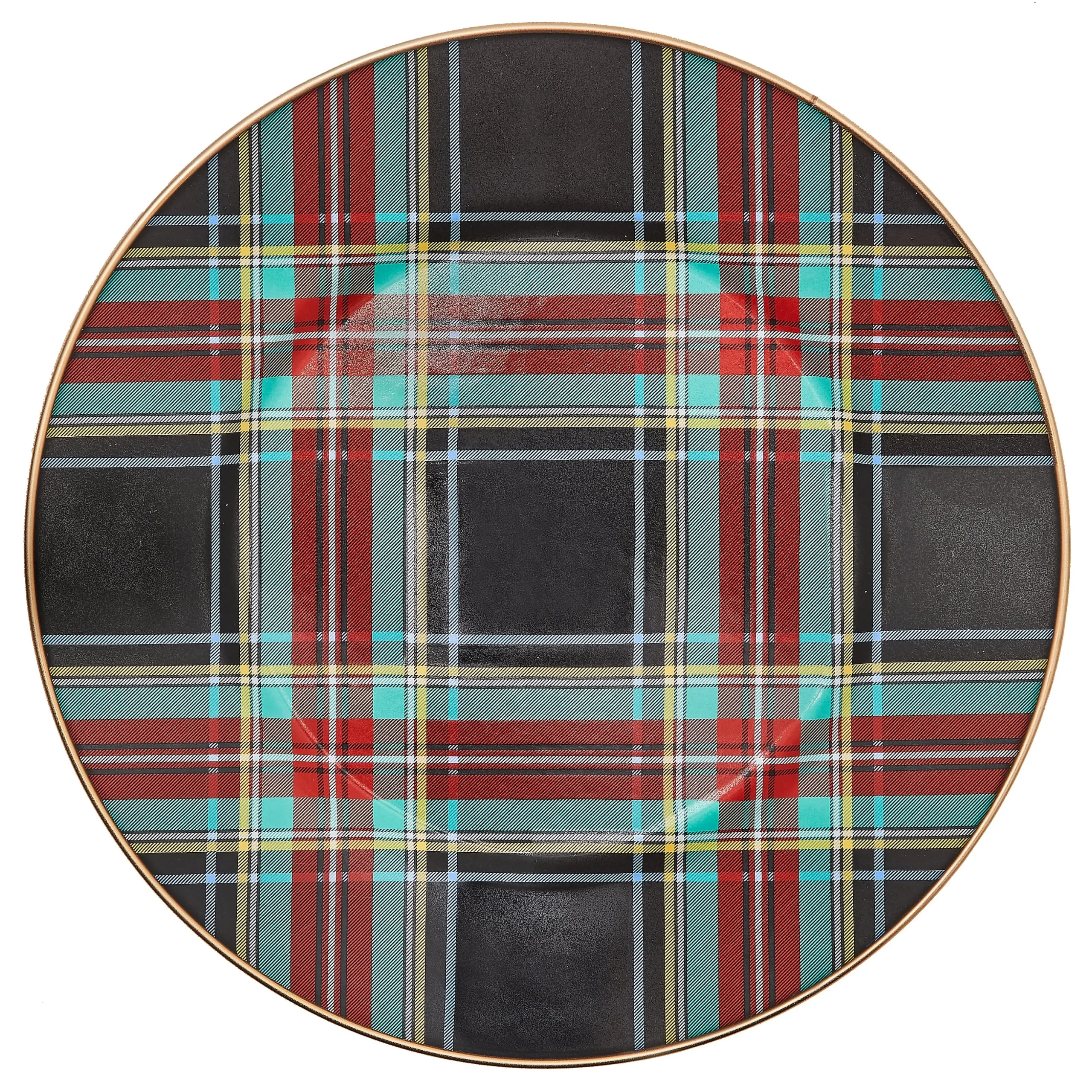 Tartan Black Dinner Plate